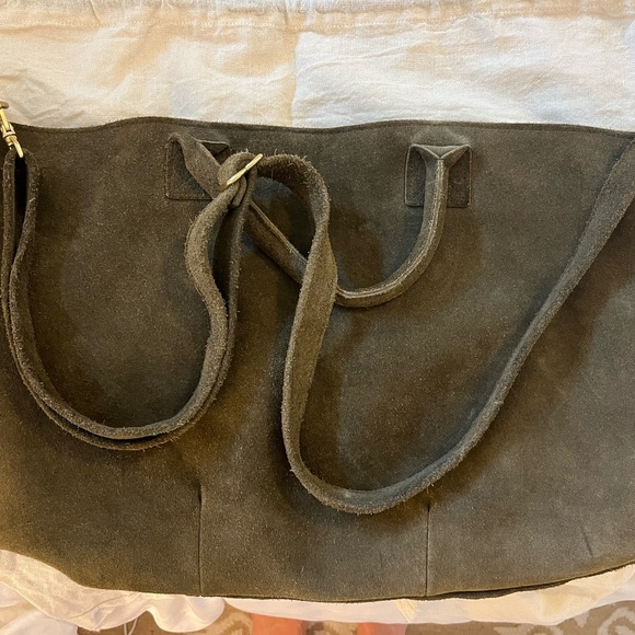 Parker and Clay Handbags - Parker and Clay olive green suede bag, brand new